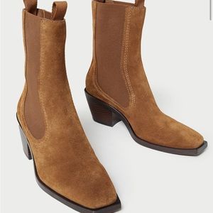 Loeffler Randall - Nat Mid Western Boot in Cacao suede